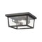 Z-Lite Beacon 3 Light Outdoor Flush Ceiling Mount Fixture, Oil Rubbed Bronze & Clear Beveled 568F-ORB - alternate 1